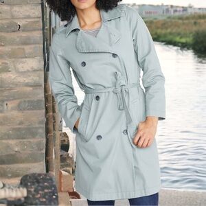 Marine Layer Kelly Belted Trench Coat Faded Sage/Olive Green Size Small